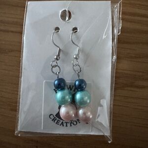 Howie Creations Colorful Elegant Beaded Earrings - NWOT